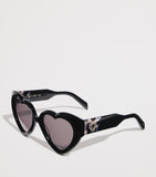 Maje heart-shaped sunglasses violet tinted lenses (British brand)