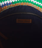 Miu Miu crochet tote bag multicolour cotton leather handles, UK version