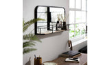 Argos Habitat Rectangular Wall Mirror with Shelf - Black Decorative Mirror- Buy online at McGrocer