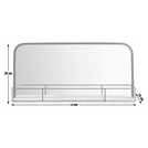 Habitat rectangular wall mirror with shelf in black, 60x28x10cm, UK version