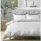 Habitat distressed jacquard silver duvet cover set king size, UK version