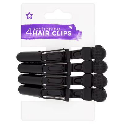 Superdrug Superdrug Black Sectioning Clips Hair Styling Tool- Buy online at McGrocer