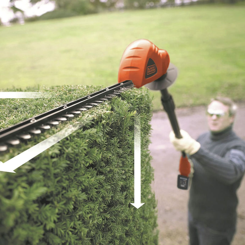 Black + Decker cordless pole hedge trimmer 43cm - British product