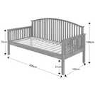 GFW single day bed frame in oak, UK version