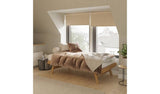 GFW single wooden trundle bed with oak finish, UK version
