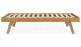 GFW single wooden trundle bed with oak finish, UK version
