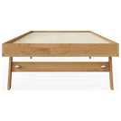 GFW single wooden trundle bed with oak finish, UK version