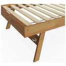 GFW single wooden trundle bed with oak finish, UK version