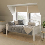 GFW Madrid single day wooden bed frame in white - British product