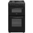 Bush 50cm twin cavity gas cooker in black - British product