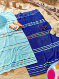 Catherine Lansfield blaue Regenbogen Jacquard-Strandtücher, UK-Version