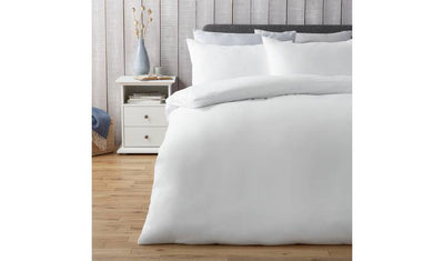Argos Silentnight Supersoft Plain White Duvet Set Double- Buy online at McGrocer