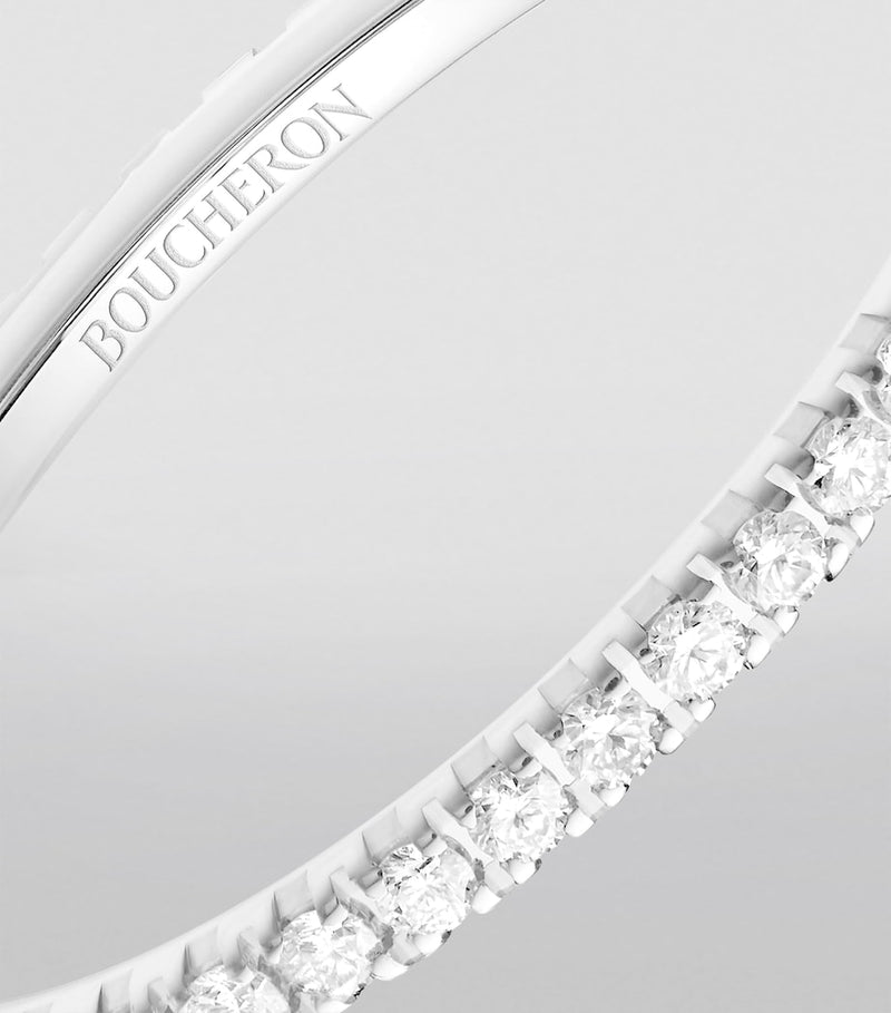Boucheron white gold diamond wedding band - British product
