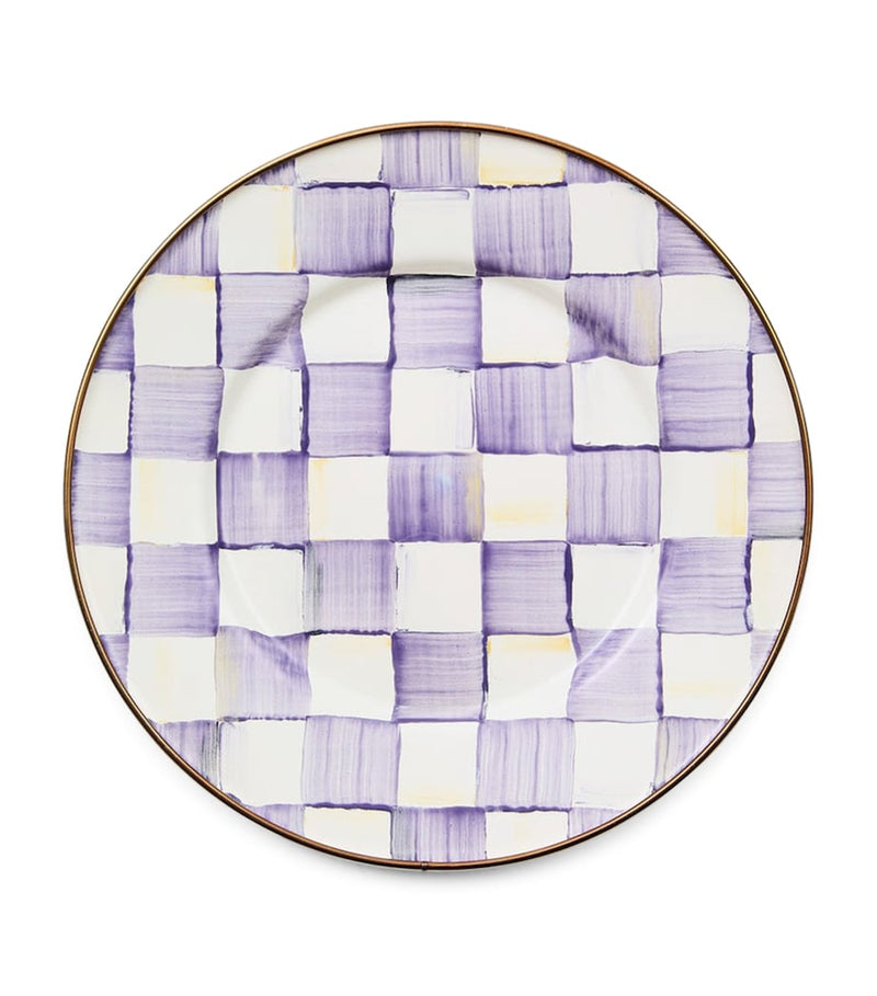 MacKenzie-Childs Violet Check dessert plate 20cm (British brand)