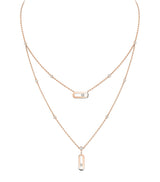 Harrods Messika Move Uno Pink Gold and Diamond Necklace (0.30ct)- Buy online at McGrocer