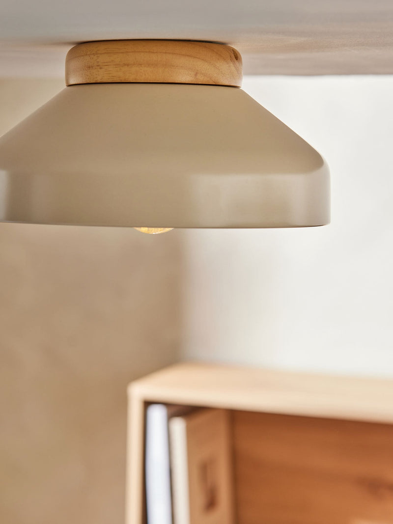MADE.COM Cream Albert flush fitting ceiling light - British product