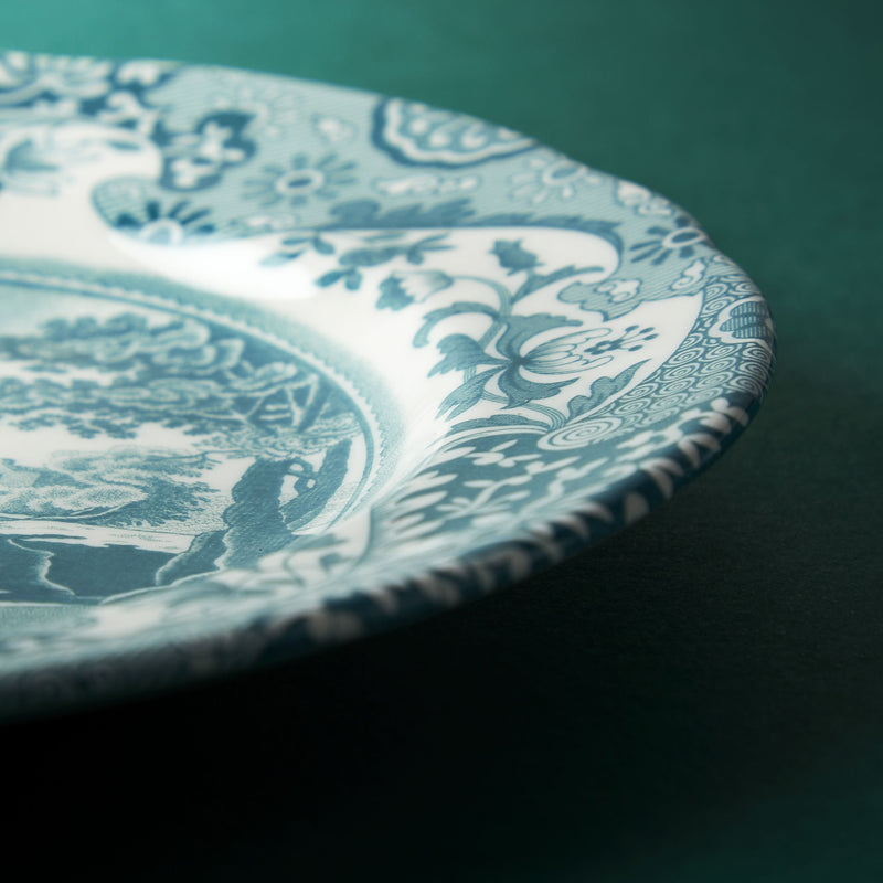 Spode Green Italian earthenware plate 20cm - British product