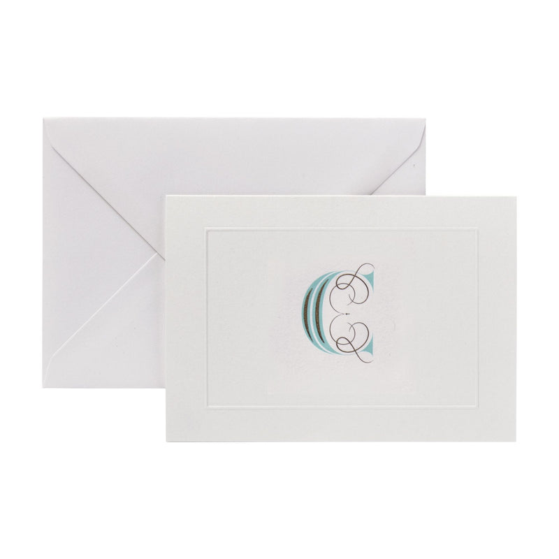 Fortnum's alphabet notecard C initial A6 set, imported from the UK