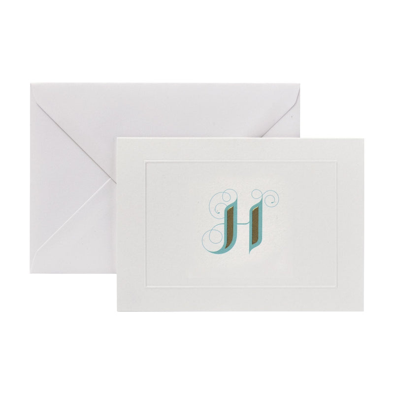 Fortnum's H initial A6 notecards with envelopes - British product