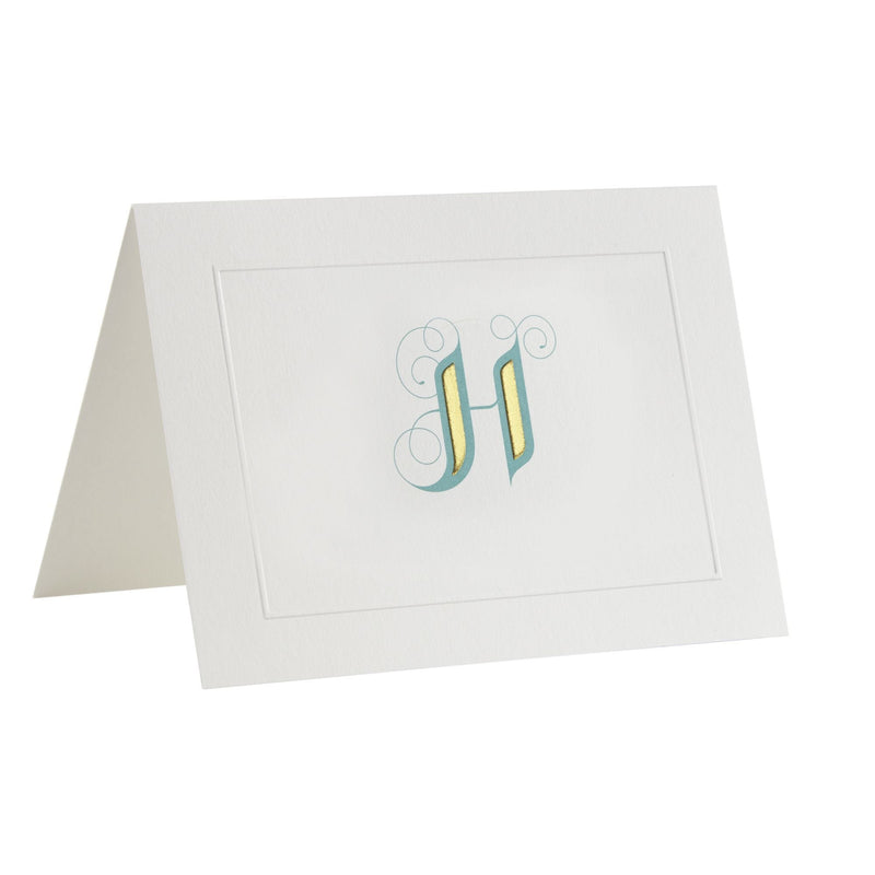 Fortnum's H initial A6 notecards with envelopes - British product