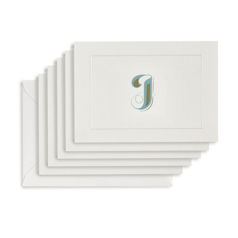 Fortnum's Alphabet Notecards with initial J A6 - British product