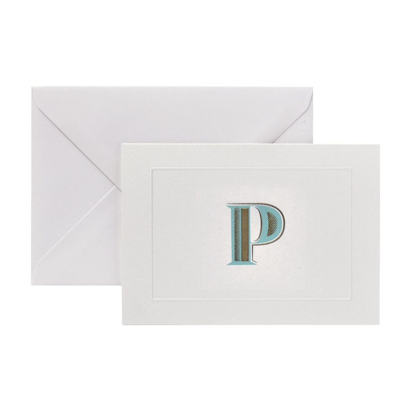 Fortnum's Alphabet notecards P initial A6 cards (British brand)