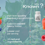 Known Nutrition iron gummy supplement Mixed Berry 60 gummies (British brand)