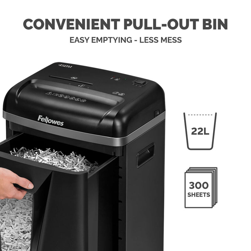 Fellowes Powershred 450M micro cut shredder, imported from the UK
