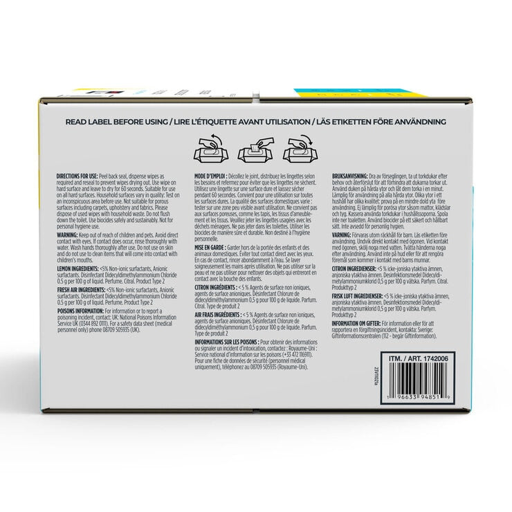 Kirkland Signature antibacterial wipes mixed scents 4x80 pack, UK version