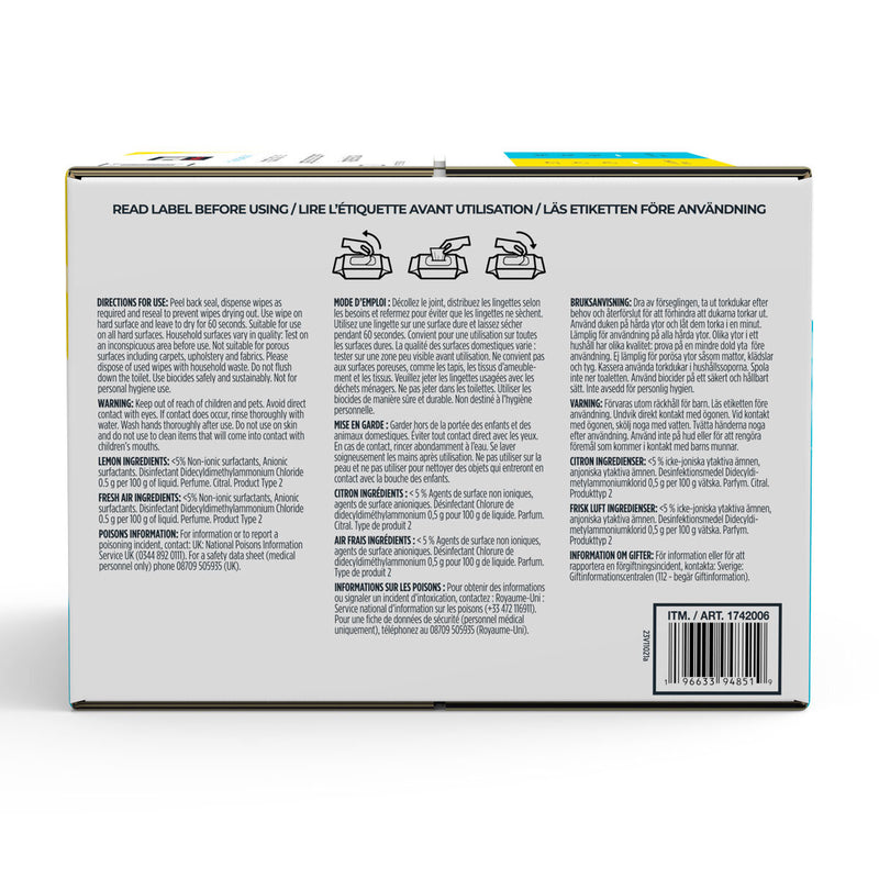 Kirkland Signature antibacterial wipes mixed scents 4x80 pack, UK version
