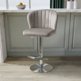 Costco UK Shankar Sigma Mink Brushed Velvet Gas Lift Bar Stool- Buy online at McGrocer