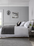 White/Black Collection Luxe 600 Thread Count 100% Cotton Sateen Luxury Duvet Cover And Pillowcase Set