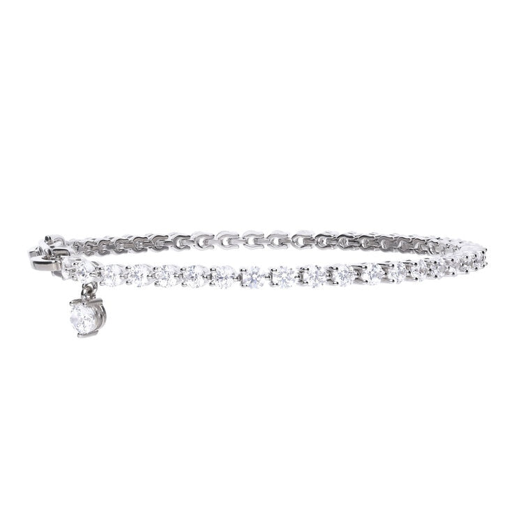 DiamonFire sterling silver cubic zirconia tennis bracelet (British brand)