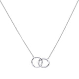 DiamonFire cubic zirconia interlocking rings necklace, imported from the UK