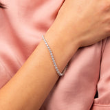DiamonFire sterling silver cubic zirconia tennis bracelet (British brand)