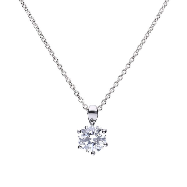 DiamonFire sterling silver cubic zirconia pendant, imported from the UK