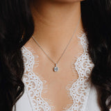 Diamonfire square pave cubic zirconia pendant - British product