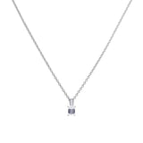 Diamonfire sterling silver emerald cut cubic zirconia pendant (British brand)