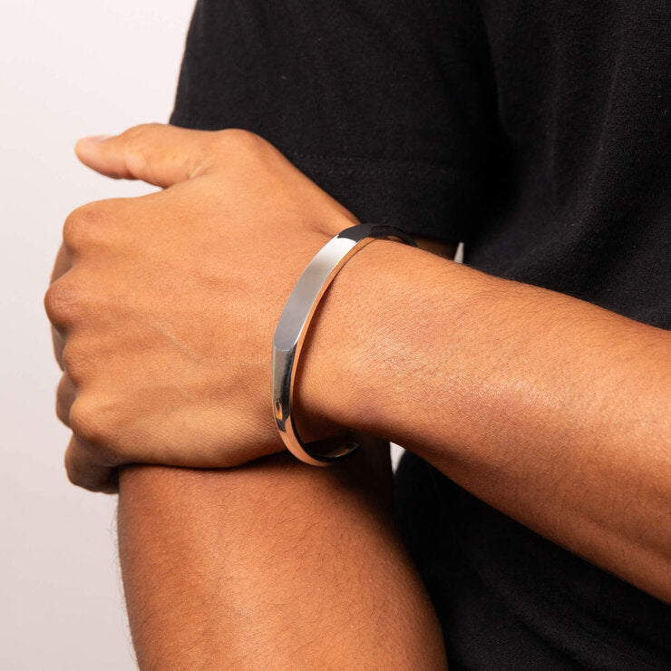 Fred Bennett flat top bangle sterling silver, UK version