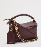 LOEWE Mini Puzzle Top-Handle Bag in smooth lambskin, imported from the UK
