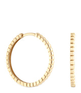Harrods Astrid & Miyu Yellow Gold Ridged Hoop Earrings- Buy online at McGrocer