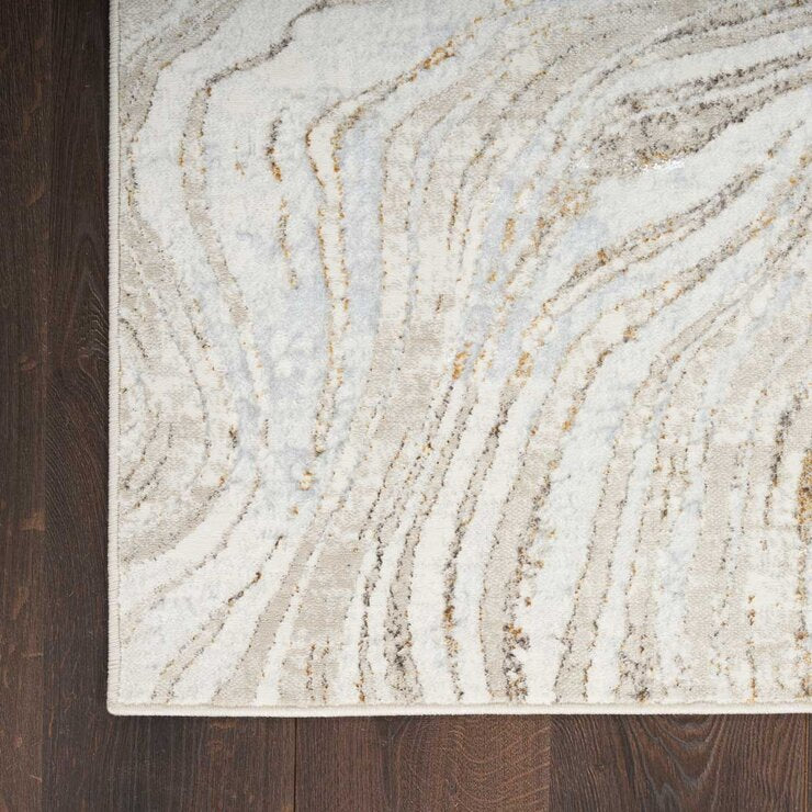 Nourison Glitz Gold Marble Runner rug 69 x 229 cm, UK version