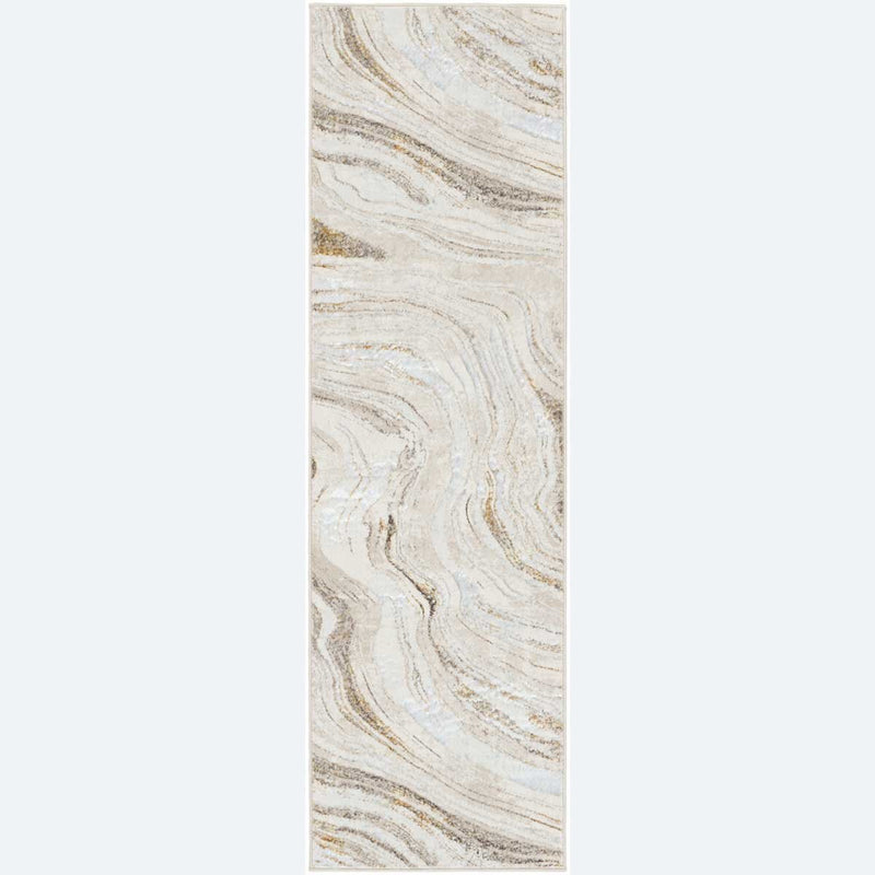 Nourison Glitz Gold Marble Runner rug 69 x 229 cm, UK version
