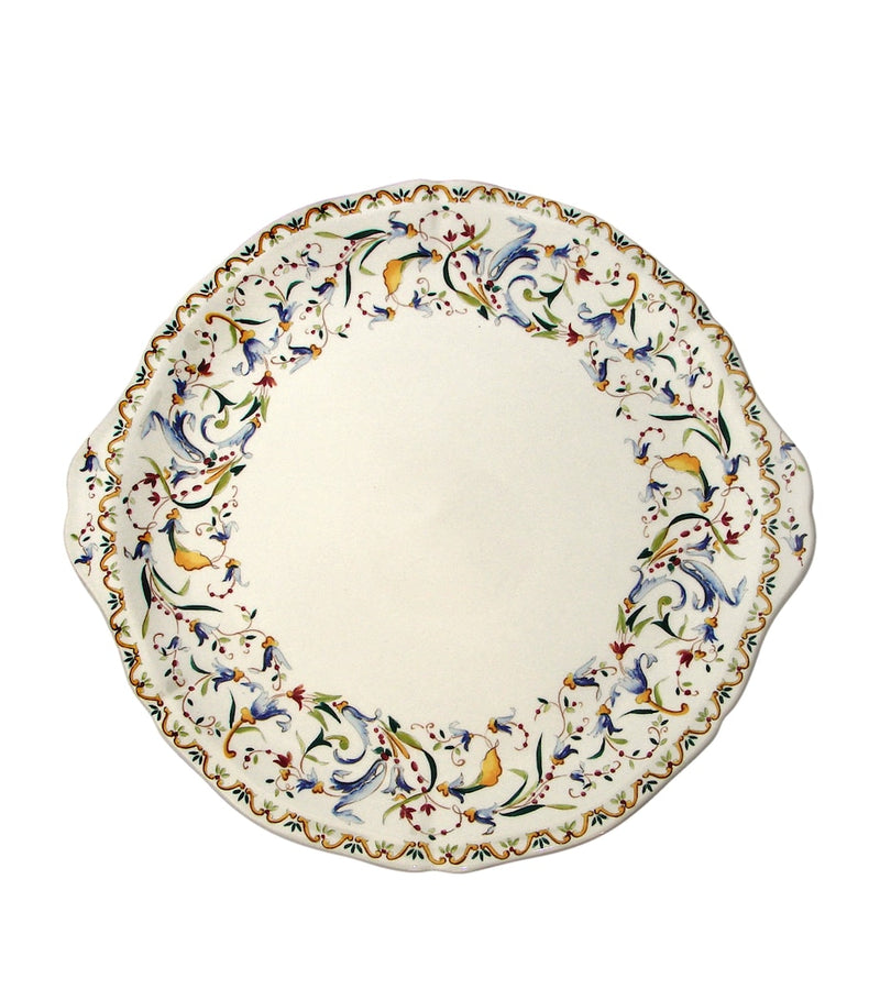 Gien Toscana cake platter 33cm hand-painted earthenware (British brand)