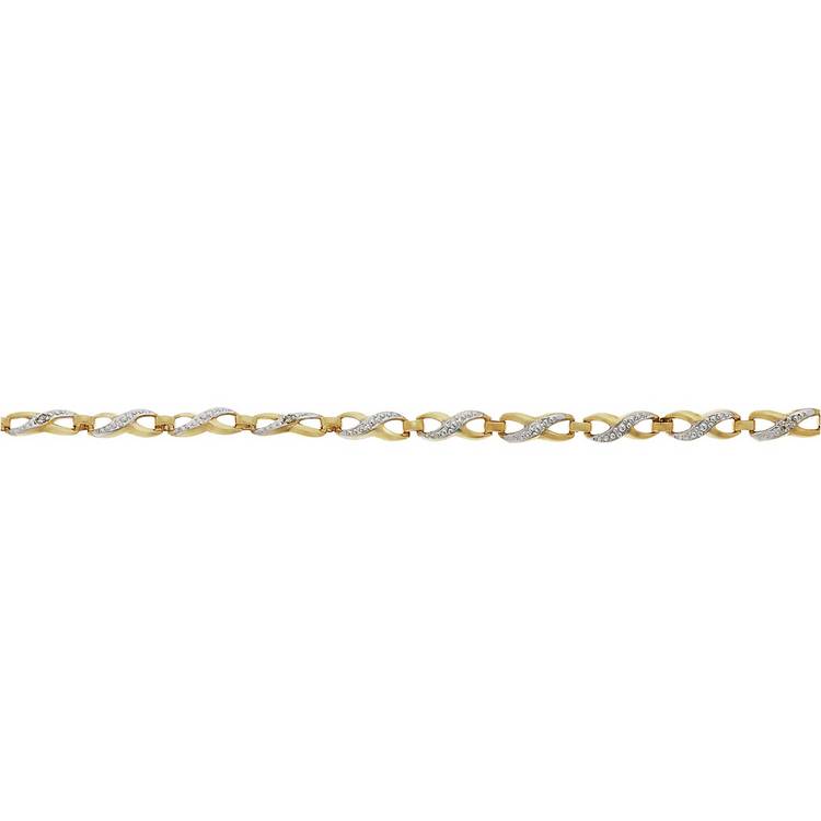 Revere 9ct gold diamond twist bracelet, imported from the UK