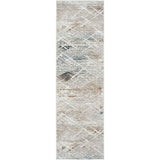 Nourison Glitz Grey Abstract Runner rug 69 x 229 cm, UK version