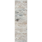 Nourison Glitz Grey Abstract Runner rug 69 x 229 cm, UK version