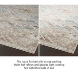 Nourison Glitz Grey Abstract Runner rug 69 x 229 cm, UK version