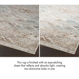 Nourison Glitz Grey Abstract Runner rug 69 x 229 cm, UK version
