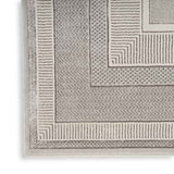 Nourison Glitz Silver Border runner rug 69 x 229 cm, UK version